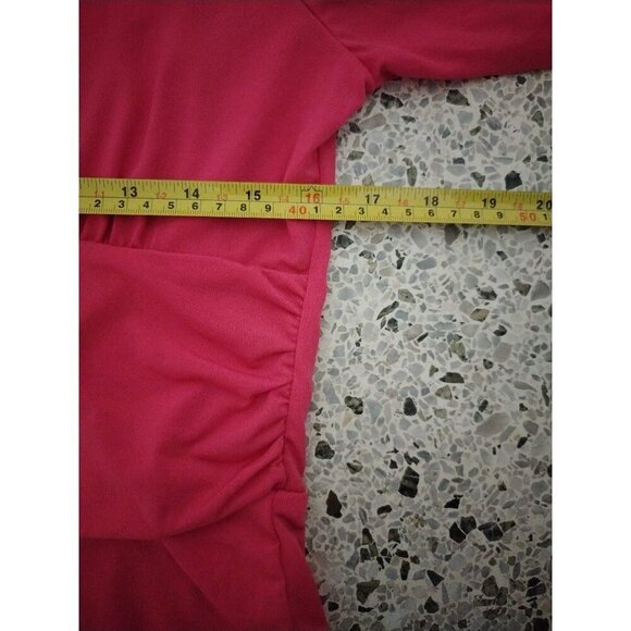 Womens Wdirara Pink Long Sleeve Bodysuit, Size XL. NWT - Picture 7 of 9